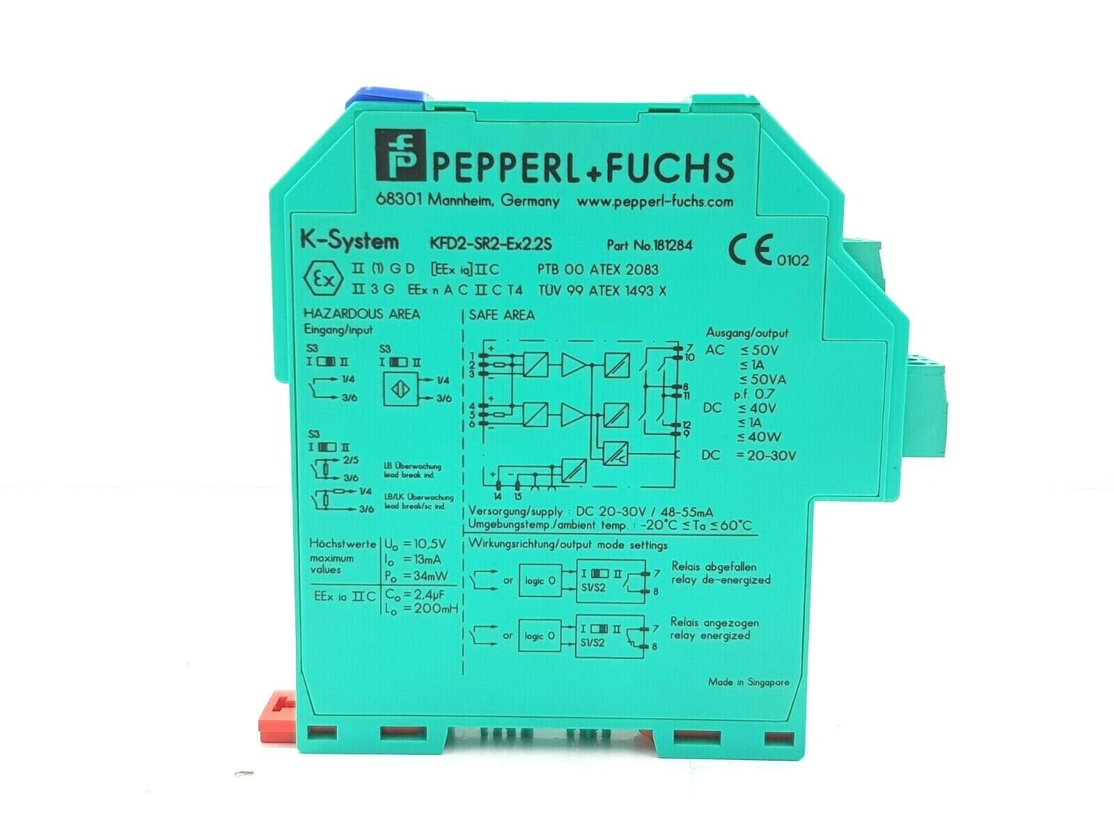 181284  Pepperl Fuchs - KFD2-SR2-Ex2.2S - Image 1
